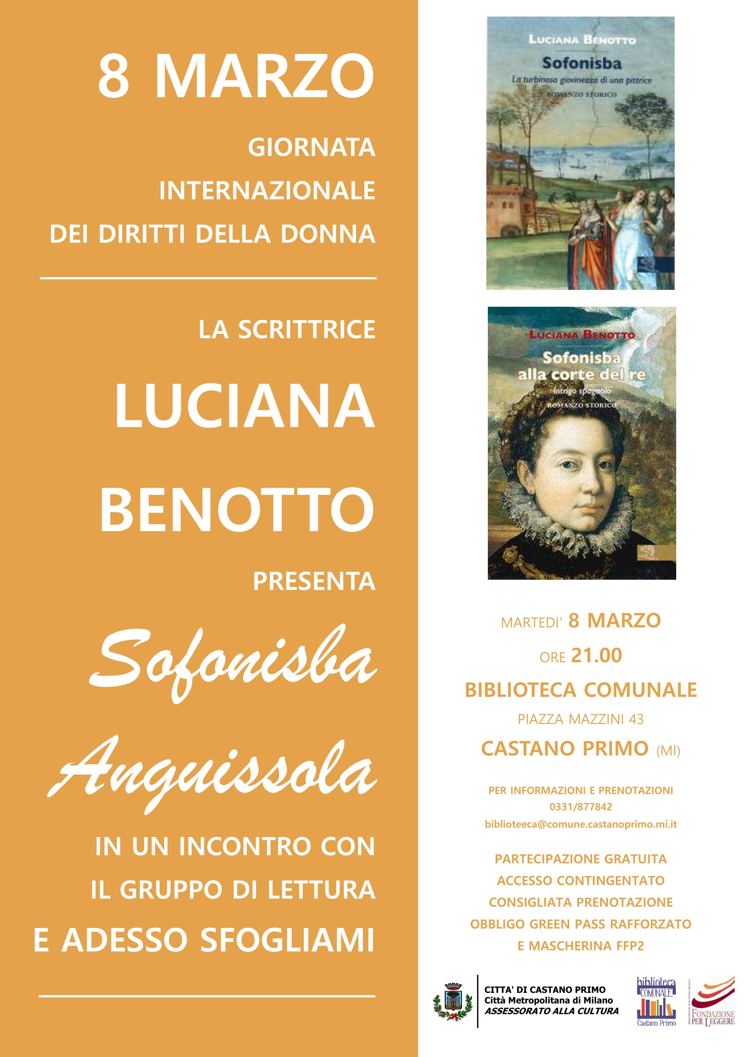 Incontro letterario con luciana benotto per la festa della donna