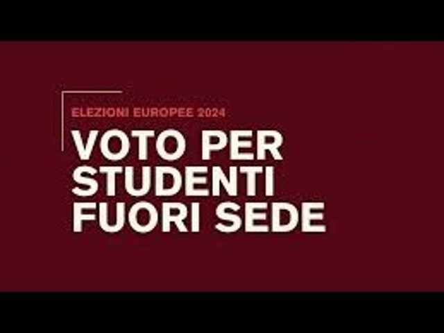 Voto degli studenti fuori sede per l'elezione dei membri del parlamento europeo spettanti all’italia